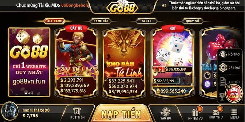 Các tựa game siêu hot dành cho người chơi tại Go88